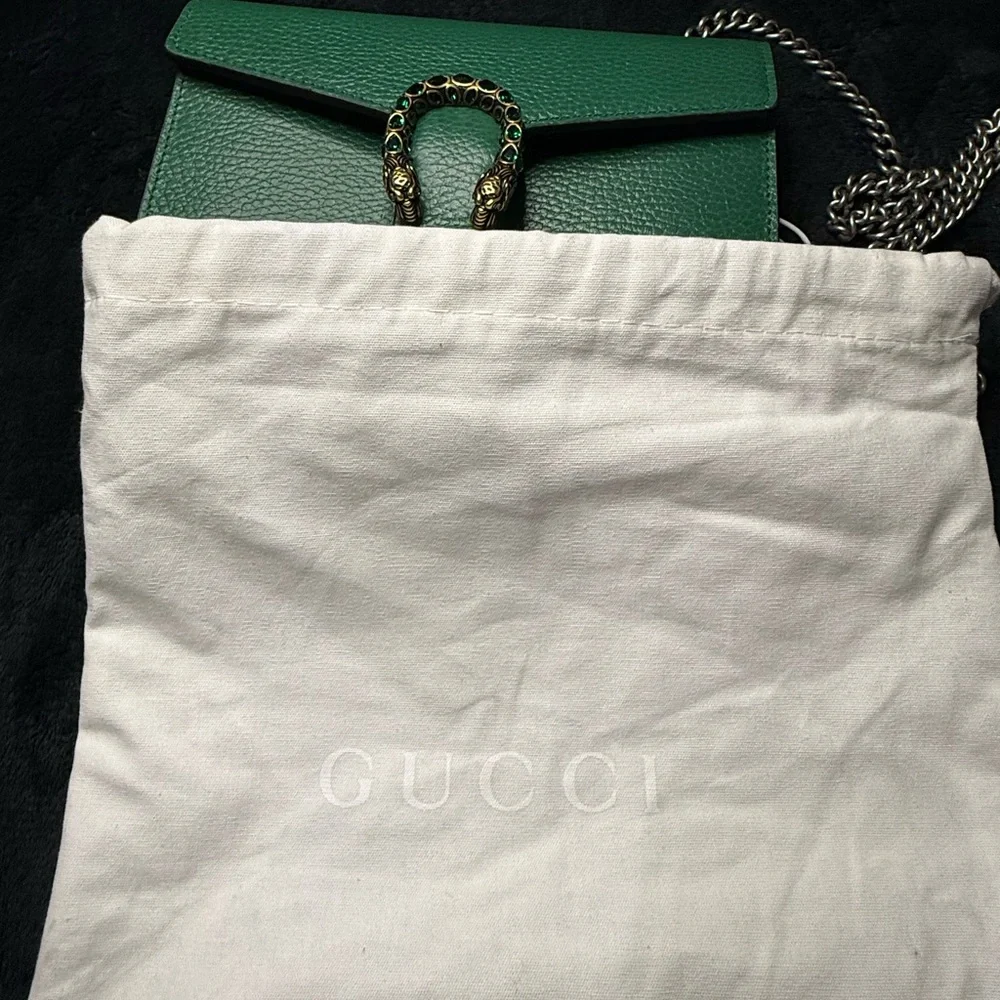 Authentic GUCCI Green Dionysus Mini Chain Bag - Picture 8 of 8